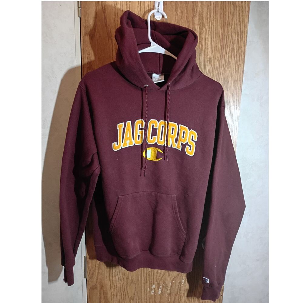 Champion JAG Corps Hoodie Small Maroon Military Law Army Pullover Sweatshirt